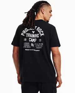 Under Armour Herren Project Rock Training schweres schwarzes T-Shirt Gr. Medium - Bild 1 von 10