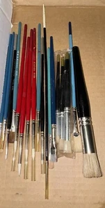 Vintage Konvolut KÜNSTLERPINSEL 26 Sortiment, neu & gebraucht Tri-chem - Bild 1 von 5