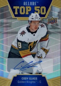 2019-20 Upper Deck Allure Top 50 Autographs Blue #T5025 Cody Glass B Auto