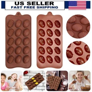 Easter Silicone Chocolate Mold Egg Fudge Baking Mold Resistant to High Temperatu - Picture 1 of 16