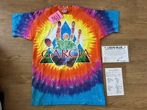 Vtg 1995 Jerry Garcia Grateful Dead T-shirt 1/1 Liquid Blue Sample Signed COA - Picture 1 of 12