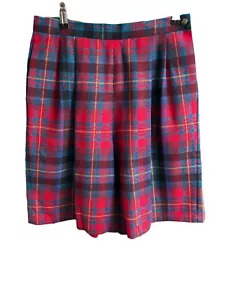 Lucia Woman’s Cameron Tarten Plaid High Waisted Pleated Lined Shorts Sz8 Retro - Picture 1 of 12