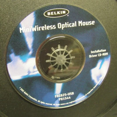 Belkin MiniWireless Optical Mouse Installation Driver CD-ROM Software F8E825-USB - Image 1 of 3