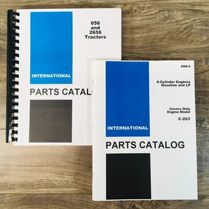 Farmall International 656 Gasoline Tractor Parts Manual Set Catalog C263 IH - Picture 1 of 11