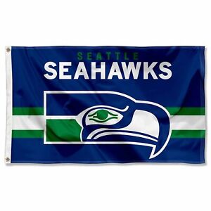 3x5 Foot Seattle Seahawks Throwback Retro Vintage Logo Flag