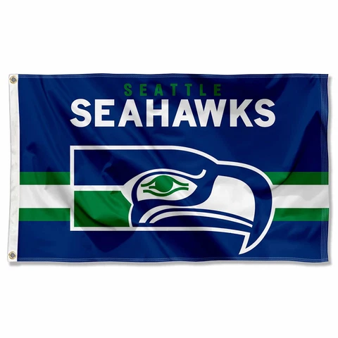 3x5 Foot Seattle Seahawks Throwback Retro Vintage Logo Flag Cover