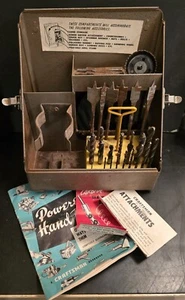 Taladro eléctrico portátil de mano de metal Craftsman vintage con accesorios Más - Imagen 1 de 11