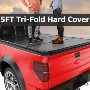 5FT 3-Fold Hard Tonneau Cover For 2005-2024 Nissan Frontier Bed Tonneau cover A - Picture 1 of 18
