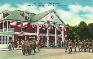 "Gettysburg National Museum--Home of the Electrical Map" Gettysburg PA Postcard - Picture 1 of 2