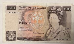 Uk (Great Britain) Bank Of England 10 pounds Nd (1980-1984) Queen Elizabeth Ii