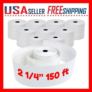 2 1/4 x 150' 1 Ply Bond Papier 10 Rollen Bond Küche Bond Drucker Taschenrechner - Bild 1 von 9