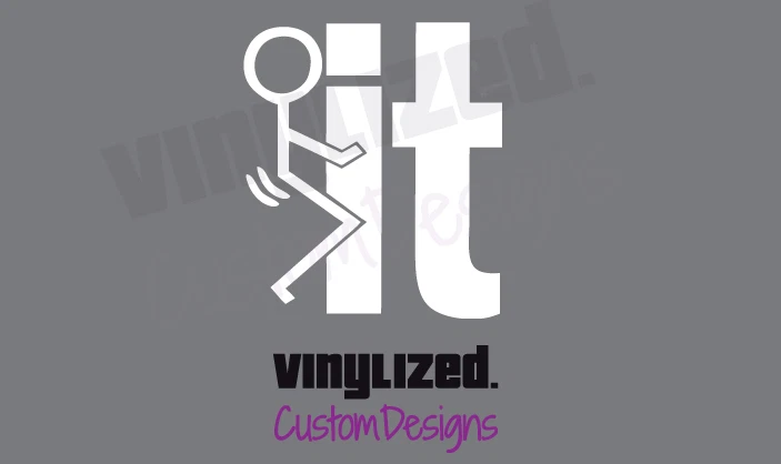 5" F It Vinyl Decal Sticker F*ck Bomb Window Stick Figure Hump Diesel Funny gag - Image 1 of 1