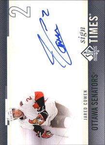 2010-11 (HKY) SP Authentic Sign of the Times #SOTJC Jared Cowen