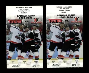 TRENTON NJ TITANS HOCKEY TICKETS OPENING NIGHT 2005 SOVEREIGN BANK ARENA - Picture 1 of 2