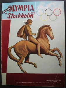 OLYMPISCHE SPIELE OLYMPIC GAMES ZEITSCHRIFT G. BAHR *REITERSPIELE STOCKHOLM 1956 - Picture 1 of 1