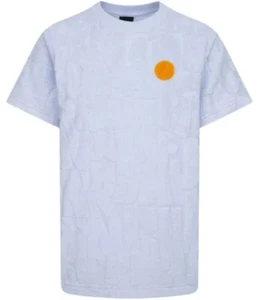 JORDAN ' FUEL UP COOL DOWN SHIRT ' BOYS ' PALE BLUE/GRAY ' COTTON TERRY - MEDIUM - Picture 1 of 2