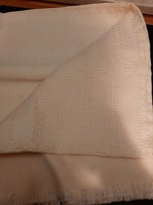 Tischdecke Beige mit Fransen 157x98 cm  Neu 80er Jahre DDR  - Bild 1 von 4