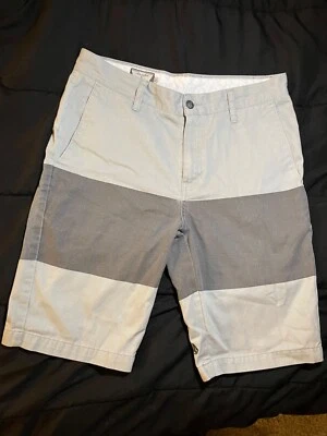 VOLCOM Mens Chino Gray Slim Sz 31 Shorts 10”in Corpo Class Vmonty Skateboard Y2K - Image 1 of 4