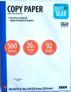 500 Sheets Copy Paper For Use In Laser & Inkjet Printer And Copiers - Picture 1 of 13