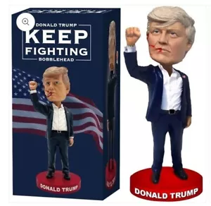 FREE SHIPPING - Donald Trump 2024 KEEP FIGHTING BOBBLEHEAD with Bobble Wrist - Picture 1 of 1