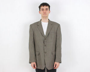 Ralph Lauren Men Blazer UK 44 US Jacket Check Lambswool EU 54 Suit Tweed Coat XL