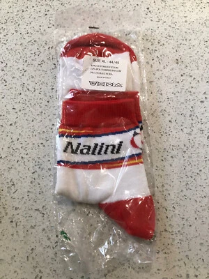 Calcetines de Ciclismo Nalini XL 44-45 Blanco Rojo Retro Bicicleta de Carretera Foto 1 de 3