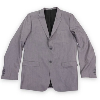 SuitShop Blazer Mens 44 XL Jacket Gray Slim Fit Stretch Two Button Modern Core - Image 1 of 4