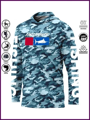 Camisas de pesca con capucha que absorbe la humedad Jersey para pesca Sudaderas con capucha UV Ropa Foto 1 de 4