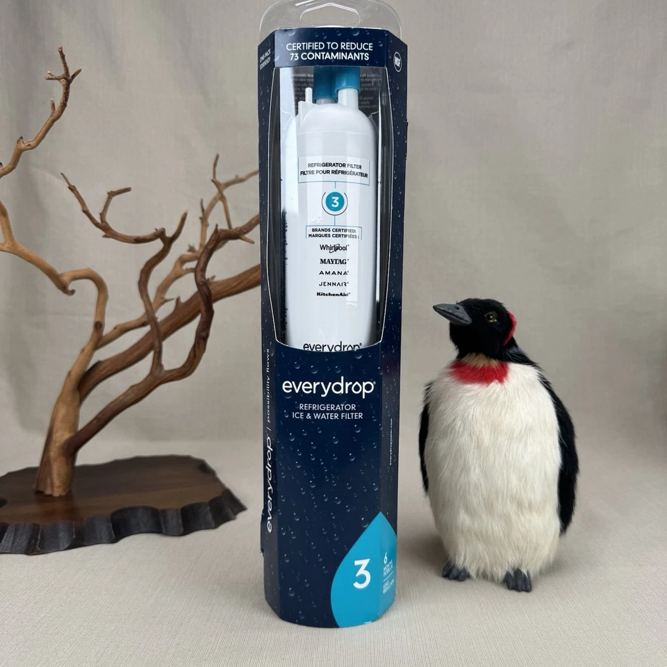 Everydrop by Whirlpool Ice and Water Refrigerator Filter 3, Single-Pack, Aqua - Image 1 of 4