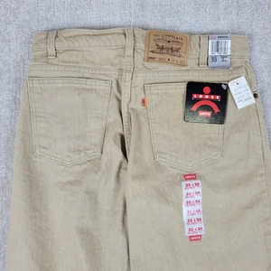 Vintage Levis 550 Jeans Men 33x30 Beige Baggy Relaxed Orange Tab Tapered 90s USA - Picture 1 of 15