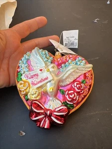 Christopher Radko  - Love Charm - Happy Valentines -  02-0369-0 😍 - Picture 1 of 12