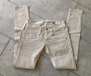 Herrlicher Pitch Slim Hüftjeans W27 L32 Beige Damen Denim Stretch Neu - Bild 1 von 14