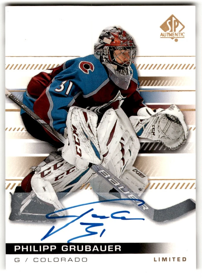 2019-20 SP Authentic Limited Gold Philipp Grubauer Auto #91 Colorado Avalanche - Image 1 of 2