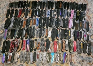 2 Pound Grab Bag Lots TSA Confiscated Folding Tactical EDC Camping Hunting Knife - Picture 1 of 1