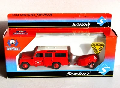 SOLIDO 1/43 MINIATURE POMPIER 3134 LAND ROVER 109 + MOTO POMPE, SECOURS INCENDIE - Photo 1/2
