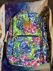 Disney Parks x Lilly Pulitzer Backpack Mickey & Minnie Mouse Cinderella Castle - Picture 1 of 6