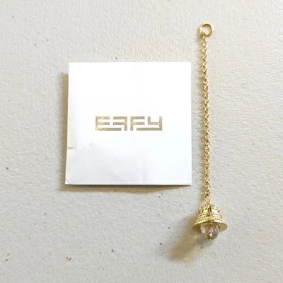 EFFY Bells Handbag Charm Collection Gold Tone Bell on Chain with Clear Crystal - Image 1 of 3