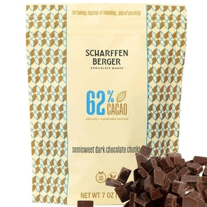 Trozos de chocolate negro semidulce Scharffen Berger 7 OZ (paquete de 1) - Imagen 1 de 1