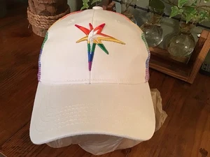 New Tampa Bay RAYS “PRIDE” LGBTQ+ Hat Cap, WHITE & RAINBOW, SnapBack - Picture 1 of 6