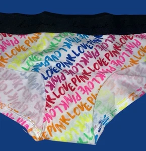 ROSA Victoria’s Secret Love Rosa Arco Iris Hipster Panty Mujer’s Talla L Ropa Interior - Imagen 1 de 7