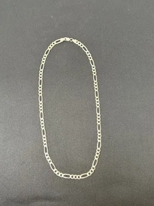 6 mm 22 Zoll Sterlingsilber 925 Massive Figarokette Halskette 24 Gramm - Bild 1 von 5