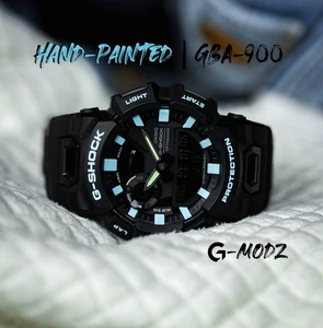 Custom Hand-Painted Casio G-Shock GBA-900 | Sky Blue G-SQUAD | Unique Mod Watch - Picture 1 of 4