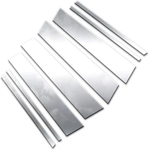 Polished Pillar Post Trim fit for 2018-2023 Volkswagen Tiguan [8pcs] - Picture 1 of 4