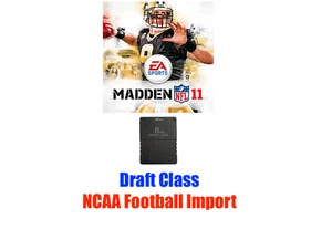 Madden NFL 11 NCAA Football Draft Class Salva File Memoria PlayStation 2 PS2 2011 - Foto 1 di 1