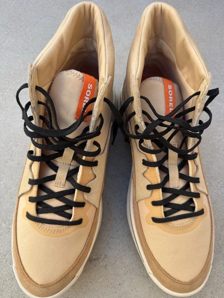 Sorel Mujer Zapatos Talla 11 ONA 503 Tenis Medio Cerámica Tiza Botas Gamuza Foto 1 de 4