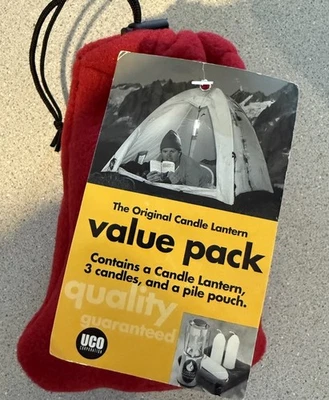 NUEVO Linterna de luz de vela de aluminio original de UCO con velas adicionales Foto 1 de 4