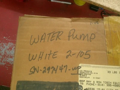 Water Pump 3641880M91 fits Massey Ferguson, White so5023 - Image 1 of 4