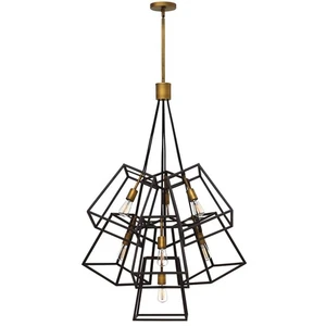 Hinkley Lighting 7 Light Large Pendant from the Fulton Collection 3357BZ - Picture 1 of 5
