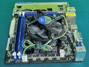 AsRock H61M-DGS 1155 Motherboard i3-2100 3.10GHz 8GB Ram Heat Sink & Fan - Afbeelding 1 van 8