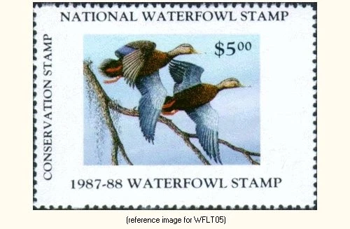 HALFPRICESOCIETY Waterfowl USA Ltd Stamp 1987 $5.00 - Image 1 of 1